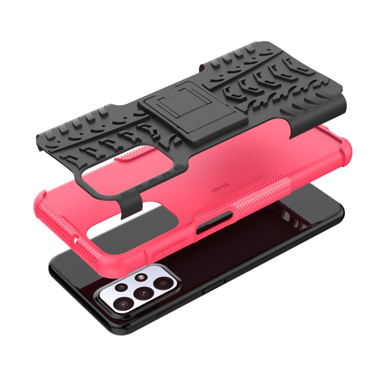 Tire Texture Shockproof TPU+PC Phone Case with Holder, For OnePlus Nord N20 5G, For Samsung Galaxy A73 5G, For Samsung Galaxy A23
