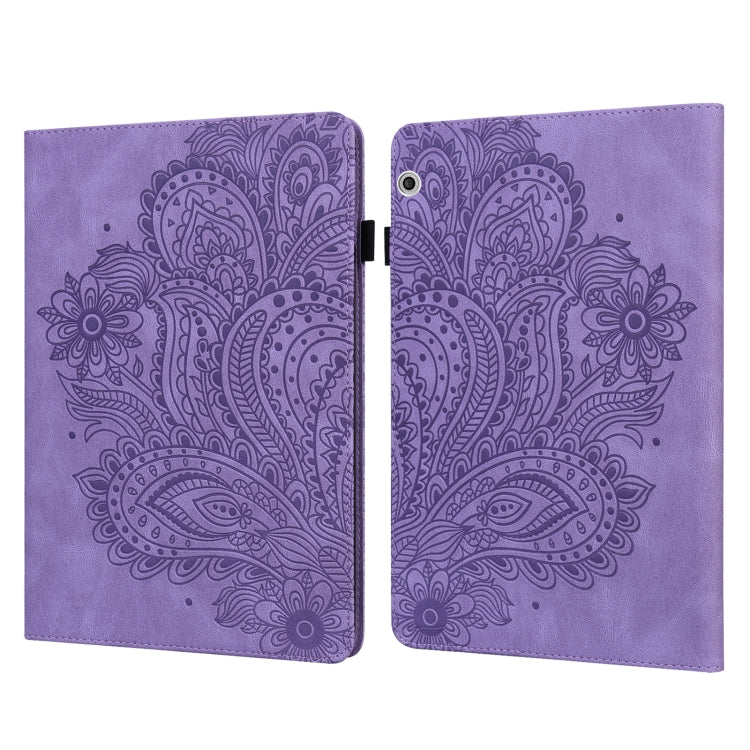 Peacock Embossed Pattern TPU + PU Leather Tablet Case, For Huawei MatePad 10.4, For Huawei MatePad T8 8.0 2020, For Huawei MediaPad T3 10, For Huawei MediaPad T5 10