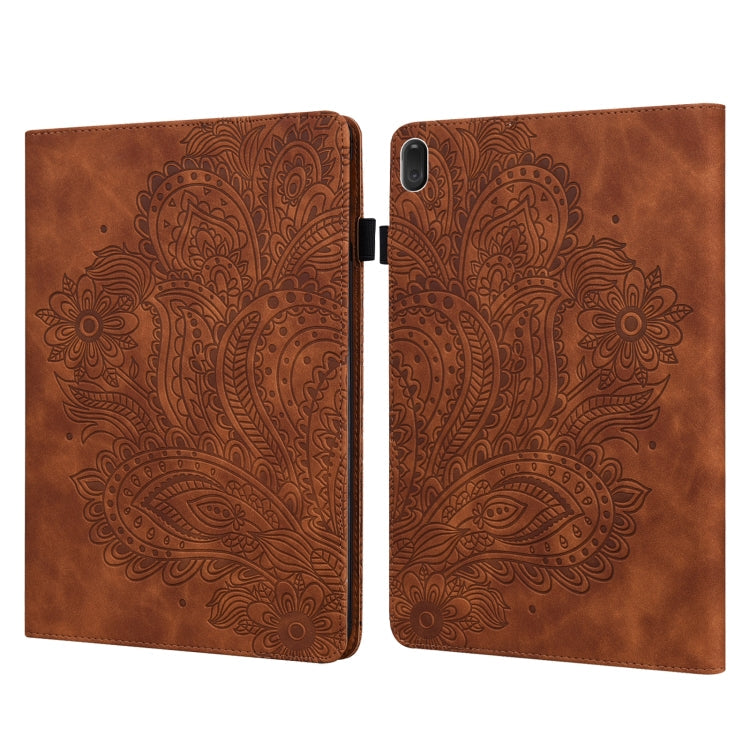 Peacock Embossed Pattern TPU + PU Leather Tablet Case, For Lenovo Tab E10 TB-X104F