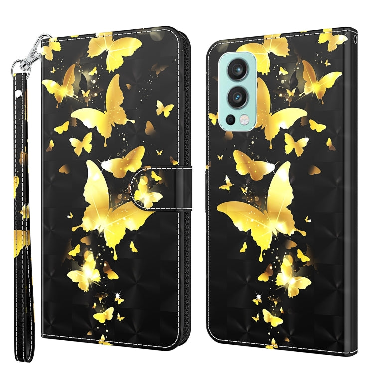 3D Painting Pattern TPU + PU Leather Phone Case, For OnePlus 9RT 5G, For OnePlus Nord 2 5G
