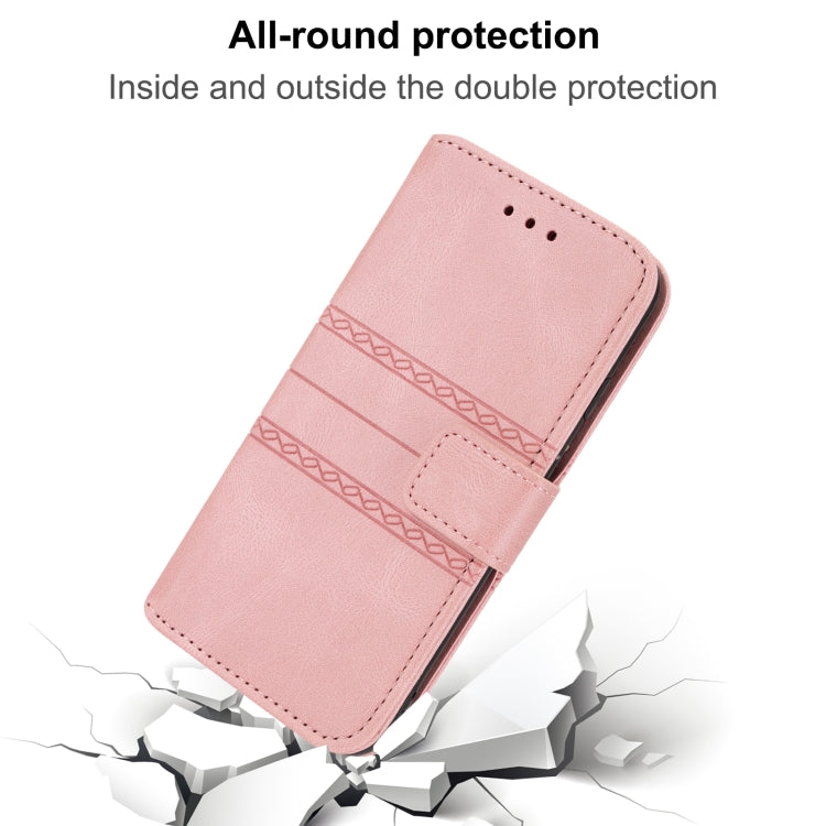 Embossed Striped Magnetic Buckle Horizontal Flip Phone Leather Case, For OPPO Find X5, For OPPO Find X5 Pro, For OPPO Realme 9 Pro+, For OPPO Realme C35