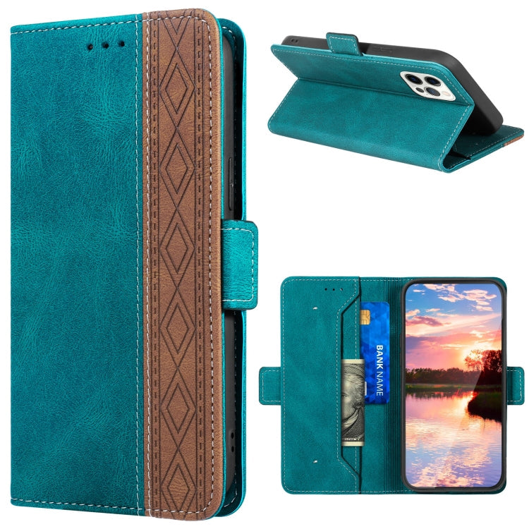 Stitching Magnetic RFID Leather Case, For iPhone 13 mini, For iPhone 13, For iPhone 13 Pro, For iPhone 13 Pro Max, For iPhone 12 mini, For iPhone 12 / 12 Pro
