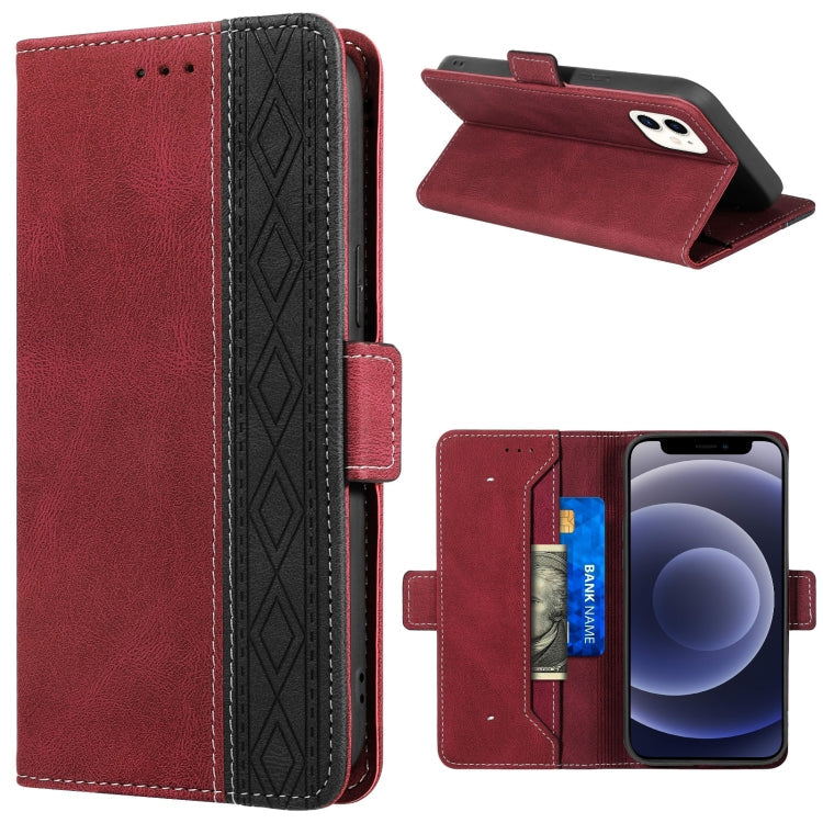 Stitching Magnetic RFID Leather Case, For iPhone 13 mini, For iPhone 13, For iPhone 13 Pro, For iPhone 13 Pro Max, For iPhone 12 mini, For iPhone 12 / 12 Pro