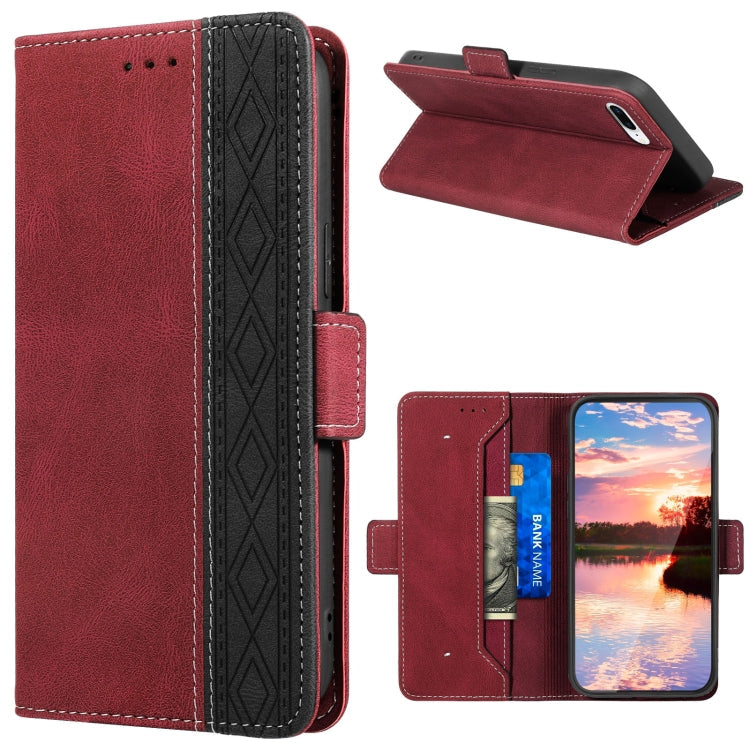 Stitching Magnetic RFID Leather Case, For iPhone XS Max, For iPhone SE 2022 / SE 2020 / 7 / 8, For iPhone 7 Plus / 8 Plus
