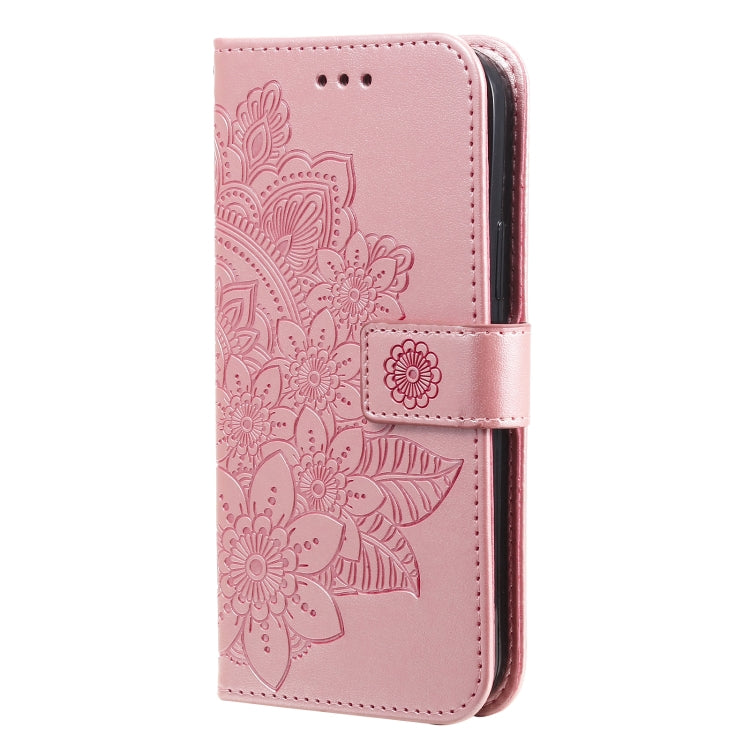 7-petal Flowers Embossing Pattern Horizontal Flip Leather Case, For Xiaomi Redmi Note 11 4G(Global), For Xiaomi Redmi Note 11 Pro 4G, For OPPO Realme 9i / A36 4G / A76 4G(Global), For OPPO Realme 9 Pro+