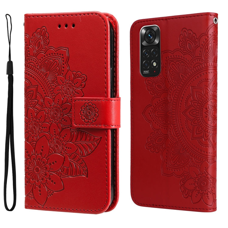 7-petal Flowers Embossing Pattern Horizontal Flip Leather Case, For Xiaomi Redmi Note 11 4G(Global), For Xiaomi Redmi Note 11 Pro 4G, For OPPO Realme 9i / A36 4G / A76 4G(Global), For OPPO Realme 9 Pro+