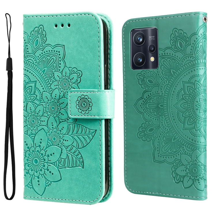 7-petal Flowers Embossing Pattern Horizontal Flip Leather Case, For Xiaomi Redmi Note 11 4G(Global), For Xiaomi Redmi Note 11 Pro 4G, For OPPO Realme 9i / A36 4G / A76 4G(Global), For OPPO Realme 9 Pro+