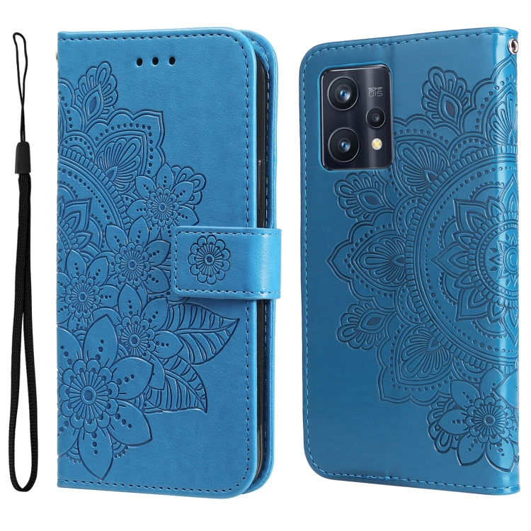 7-petal Flowers Embossing Pattern Horizontal Flip Leather Case, For Xiaomi Redmi Note 11 4G(Global), For Xiaomi Redmi Note 11 Pro 4G, For OPPO Realme 9i / A36 4G / A76 4G(Global), For OPPO Realme 9 Pro+