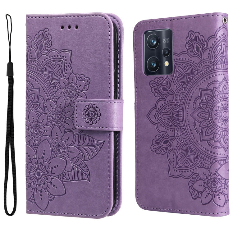 7-petal Flowers Embossing Pattern Horizontal Flip Leather Case, For Xiaomi Redmi Note 11 4G(Global), For Xiaomi Redmi Note 11 Pro 4G, For OPPO Realme 9i / A36 4G / A76 4G(Global), For OPPO Realme 9 Pro+
