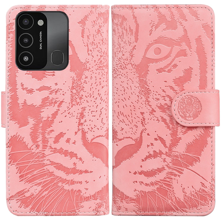 Tiger Embossing Pattern Horizontal Flip Leather Phone Case, For Tecno Spark Go 2022 / Spark 8C