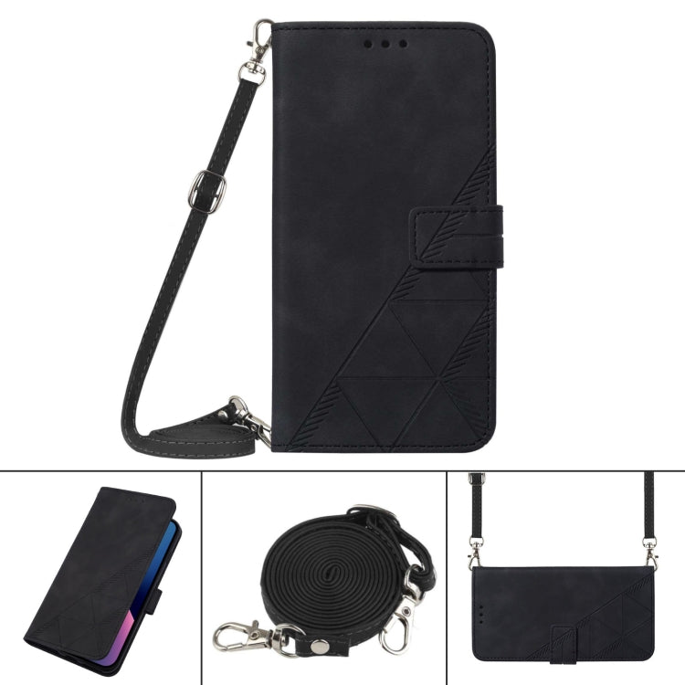 Crossbody 3D Embossed Flip Leather Phone Case, For iPhone 11, For iPhone 11 Pro, For iPhone 11 Pro Max, For iPhone X / XS