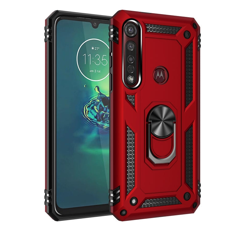 Armor Shockproof TPU + PC Protective Case with 360 Degree Rotation Holder, For Motorola Moto G8 Plus