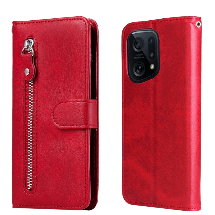 Fashion Calf Texture Zipper Horizontal Flip Leather Case, For OPPO Find X5 Pro