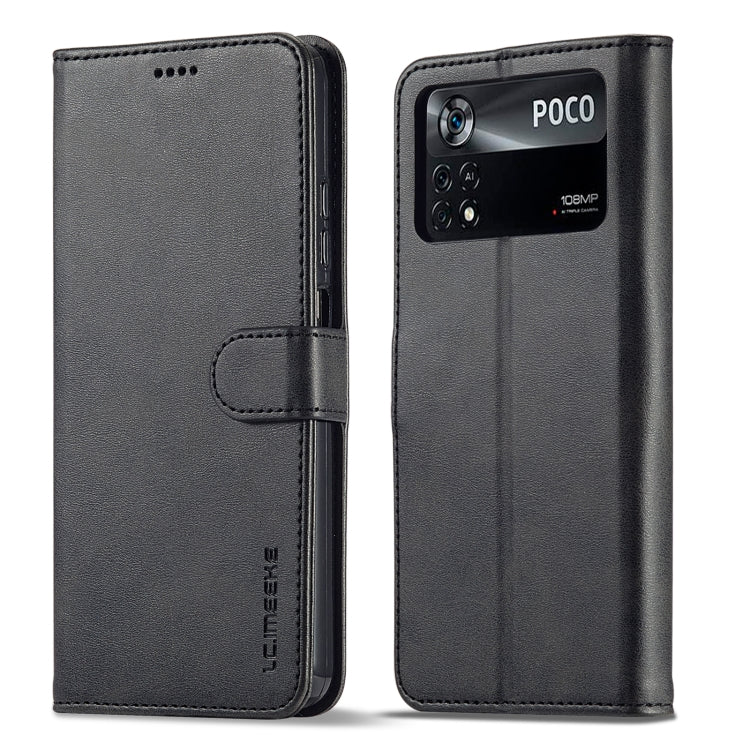LC.IMEEKE Calf Texture Leather Phone Case, For Honor 50 / nova 9, For Honor 50 Pro / nova 9 Pro, For Xiaomi Poco X4 Pro 5G, For Xiaomi Poco M4 Pro