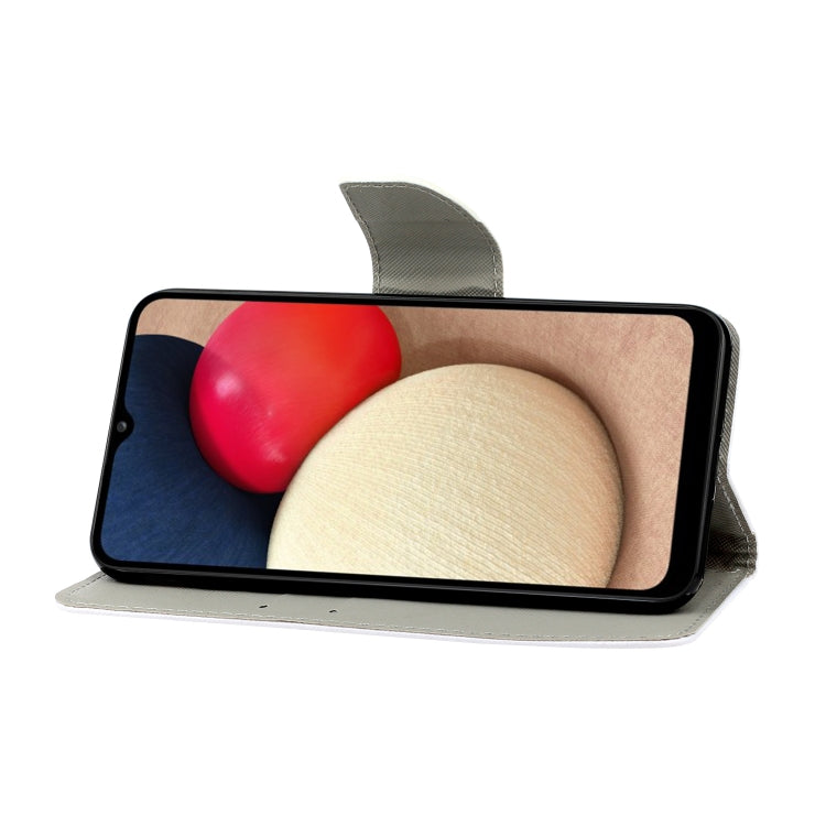 Coloured Drawing Pattern Leather Phone Case, For Samsung Galaxy A02s US Version