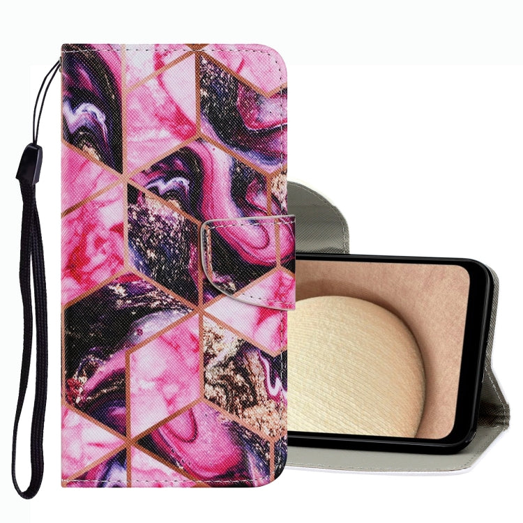 Coloured Drawing Pattern Leather Phone Case, For Samsung Galaxy A02s US Version