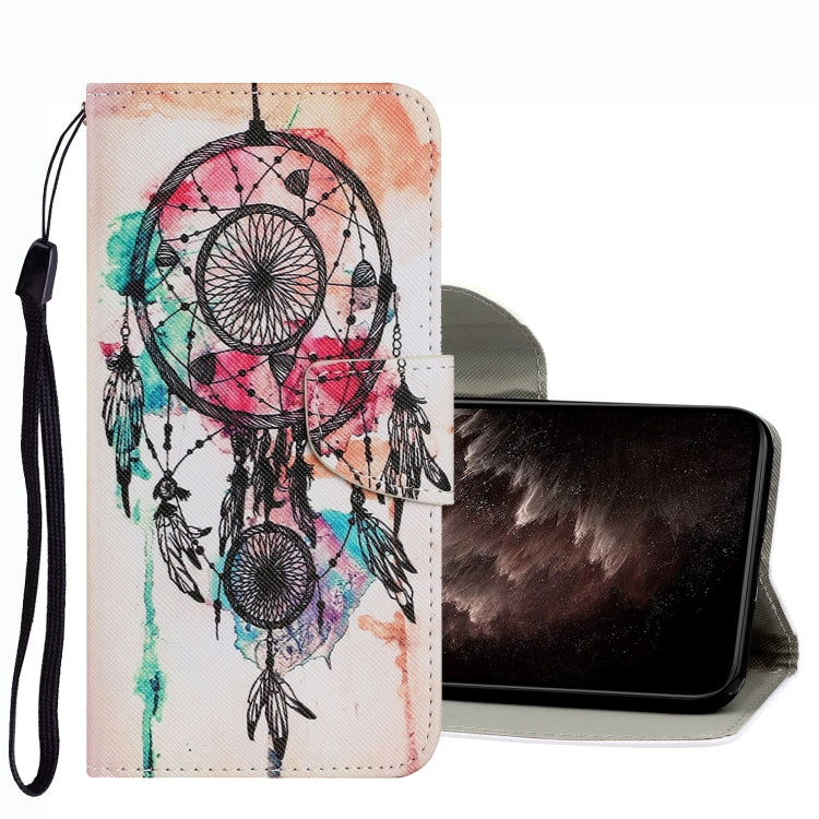 Coloured Drawing Pattern Leather Phone Case, For Xiaomi Redmi Note 10 Pro 5G
