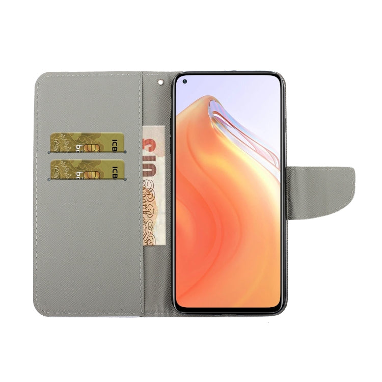 Coloured Drawing Pattern Leather Phone Case, For Xiaomi Mi 10T / 10T Pro