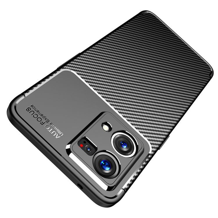 Carbon Fiber Texture Shockproof TPU Phone Case, For OPPO Reno7 4G Global
