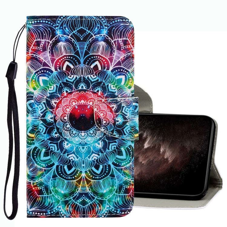 3D Colored Drawing Leather Phone Case, For OPPO A16