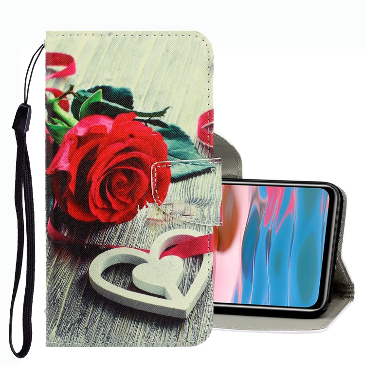 3D Colored Drawing Leather Phone Case, For Xiaomi Redmi Note 10 4G