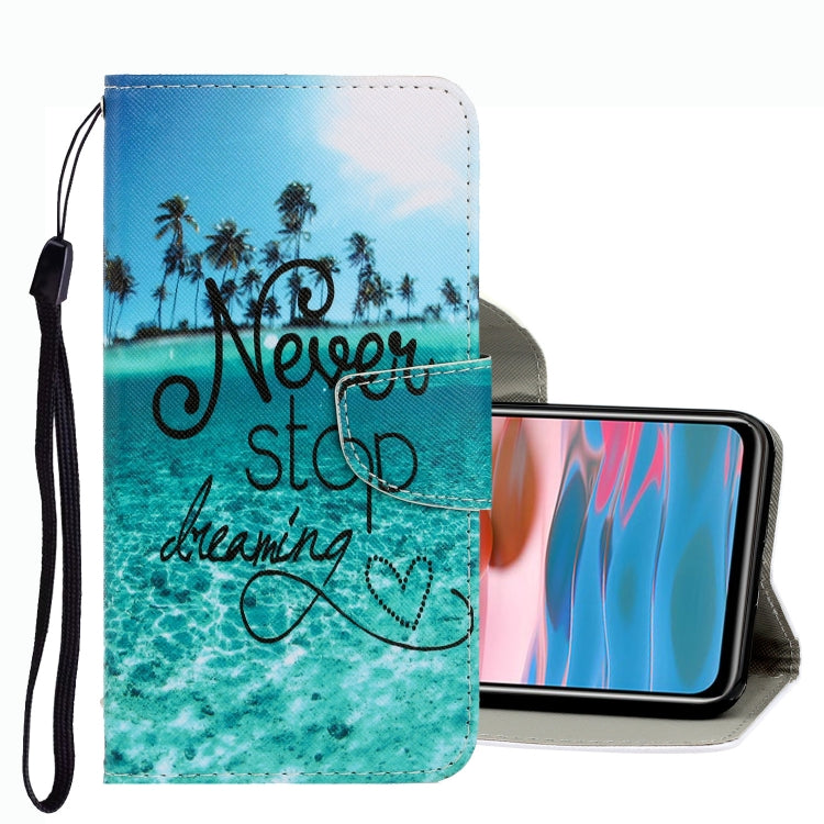 3D Colored Drawing Leather Phone Case, For Xiaomi Redmi Note 10 4G