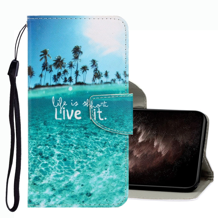 3D Colored Drawing Leather Phone Case, For Xiaomi Redmi Note 10 5G