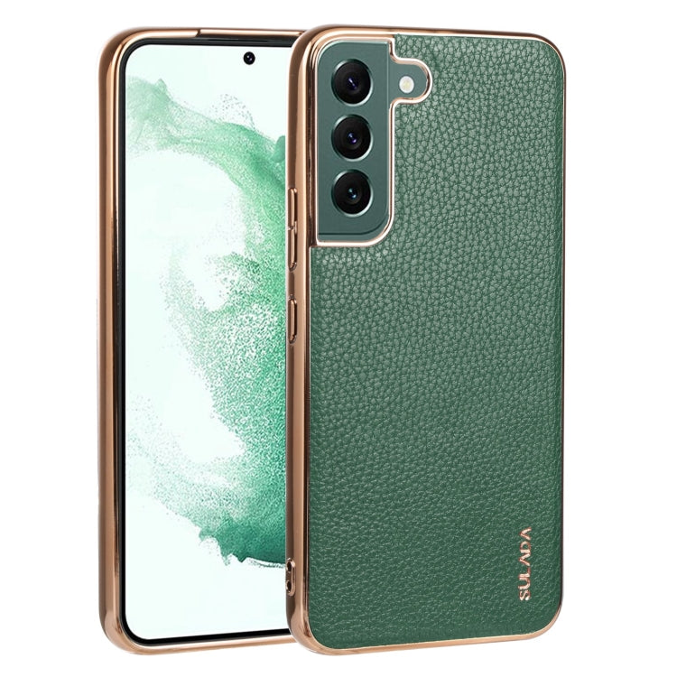 SULADA Shockproof TPU + Handmade Leather Phone Case, For Samsung Galaxy S22 5G, For Samsung Galaxy S22 Ultra 5G, For Samsung Galaxy S22+ 5G