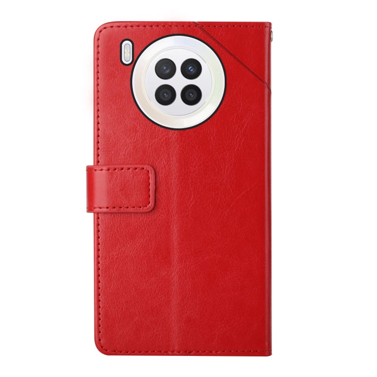 Y Stitching Horizontal Flip Leather Phone Case, For Huawei nova 8i