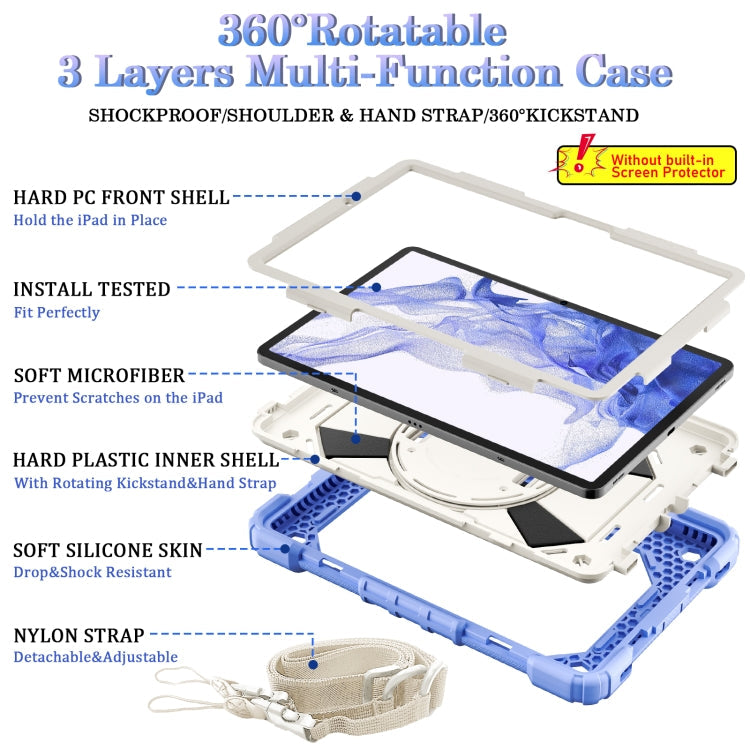 Contrast Color Robot Silicone + PC Tablet Case, For Samsung Galaxy Tab S8 / Tab S7