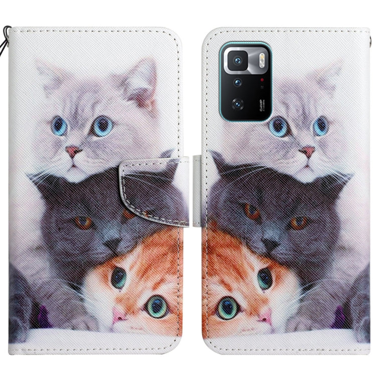 Painted Pattern Flip Leather Phone Case, For Xiaomi Redmi Note 10 Pro 5G