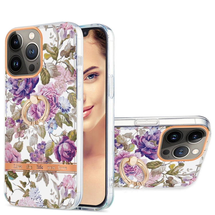 Ring IMD Flowers TPU Phone Case, For iPhone 13 mini, For iPhone 13, For iPhone 13 Pro, For iPhone 13 Pro Max