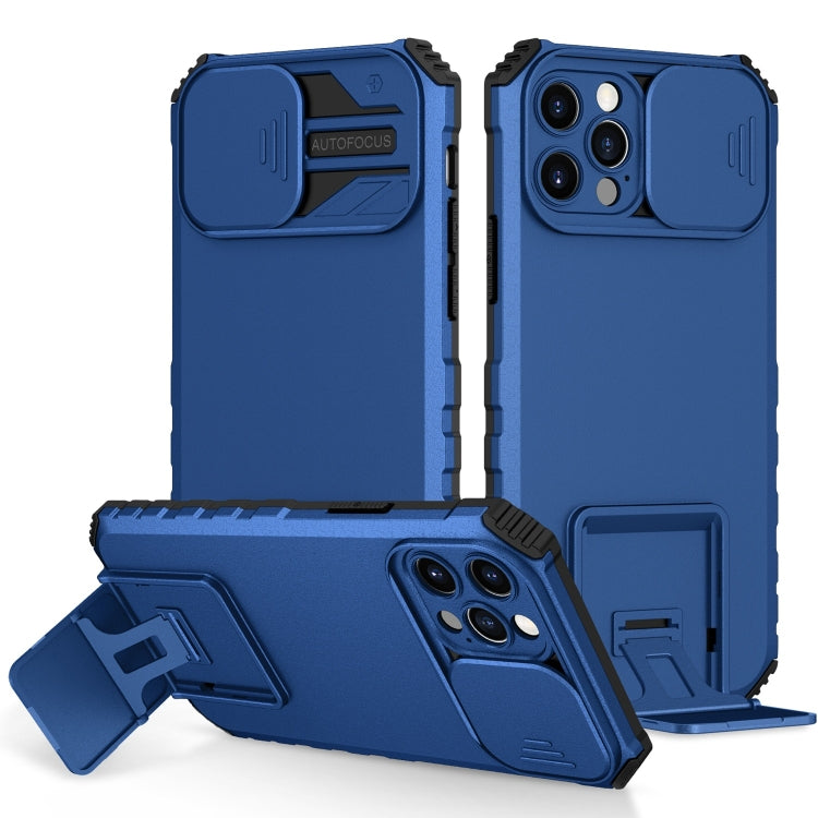 Stereoscopic Holder Sliding Camshield Phone Case, For iPhone 11, For iPhone 12, For iPhone 12 Pro