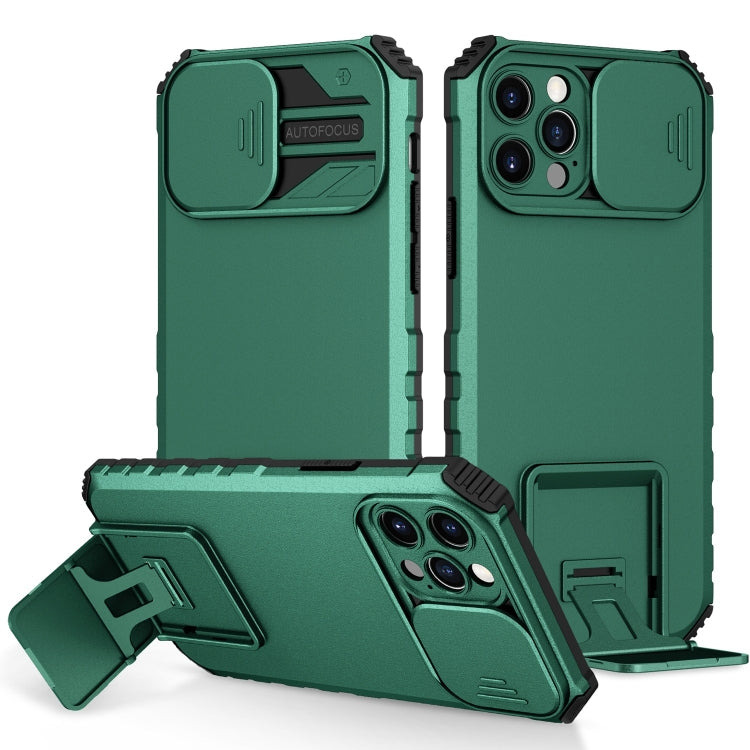 Stereoscopic Holder Sliding Camshield Phone Case, For iPhone 11, For iPhone 12, For iPhone 12 Pro
