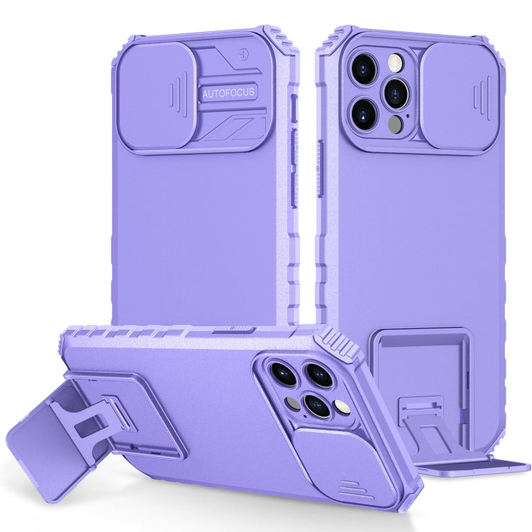 Stereoscopic Holder Sliding Camshield Phone Case, For iPhone 11, For iPhone 12, For iPhone 12 Pro
