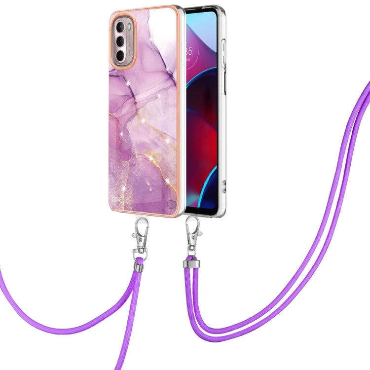 Electroplating Marble Pattern TPU Phone Case with Lanyard, For iPhone SE 2022 / SE 2020 / 8 / 7, For Motorola Moto G Stylus 2022, For Nokia G20 / G10, For Nokia G21 / G11