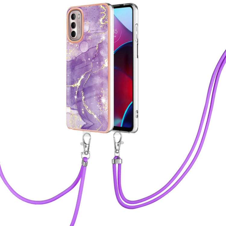 Electroplating Marble Pattern TPU Phone Case with Lanyard, For iPhone SE 2022 / SE 2020 / 8 / 7, For Motorola Moto G Stylus 2022, For Nokia G20 / G10, For Nokia G21 / G11