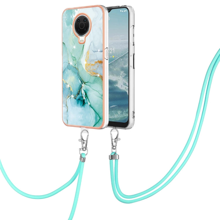 Electroplating Marble Pattern TPU Phone Case with Lanyard, For iPhone SE 2022 / SE 2020 / 8 / 7, For Motorola Moto G Stylus 2022, For Nokia G20 / G10, For Nokia G21 / G11