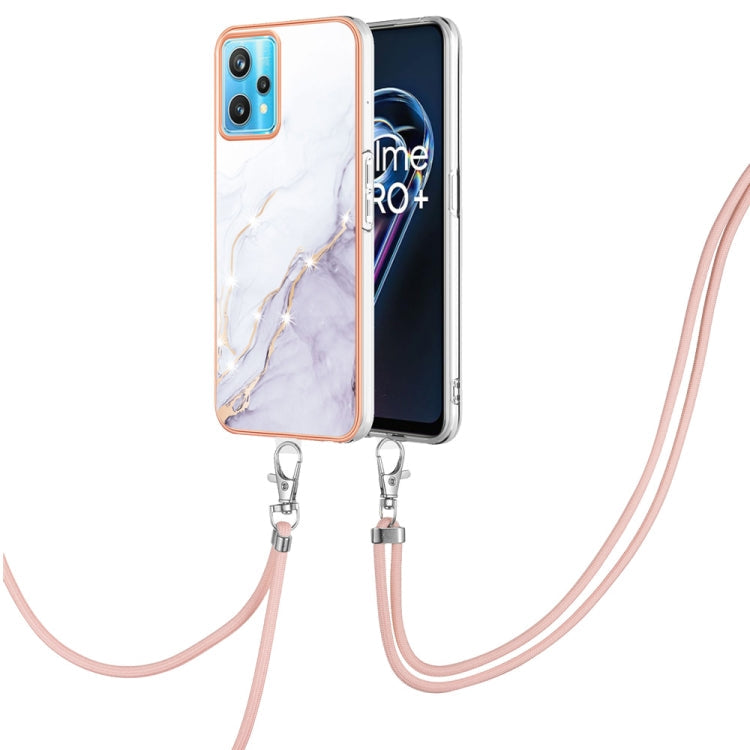 Electroplating Marble Pattern TPU Phone Case with Lanyard, For Samsung Galaxy A23 5G / 4G, For Samsung Galaxy A13 4G, For OPPO Realme 9 Pro+ 5G, For OPPO Realme 9 Pro 5G