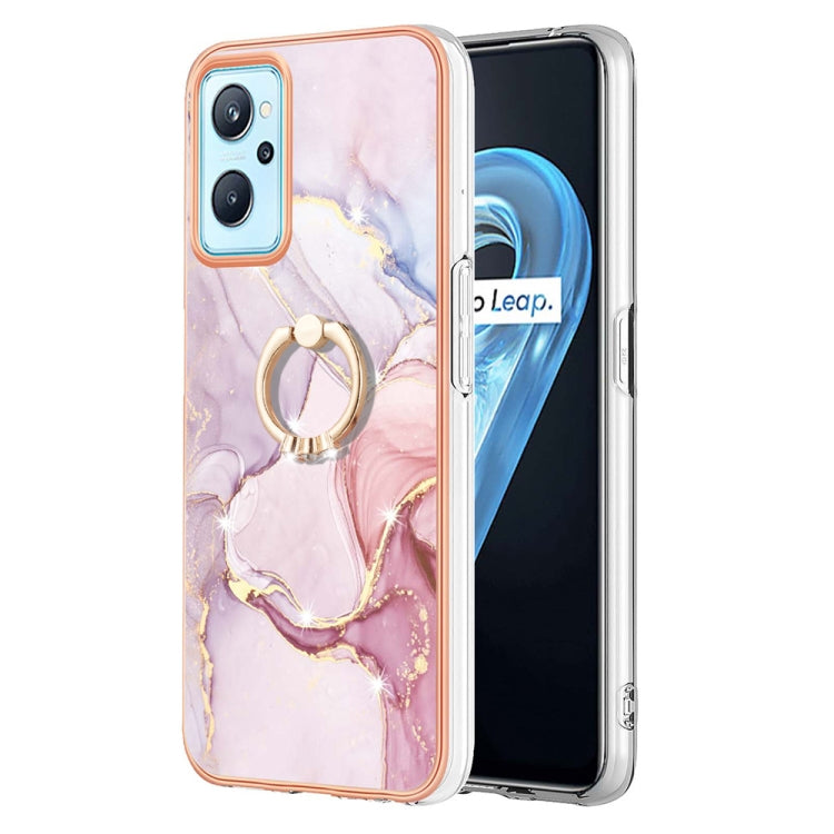 Electroplating Marble Pattern TPU Phone Case with Ring, For OPPO Realme 9 Pro+ 5G, For OPPO Realme 9 Pro 5G, For OPPO Realme 9i / A36 / A96 4G
