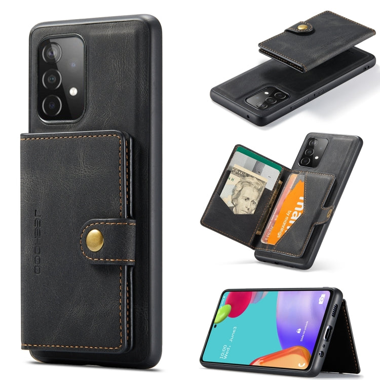 JEEHOOD Retro Magnetic Detachable Leather Phone Case, For Samsung Galaxy A32 4G