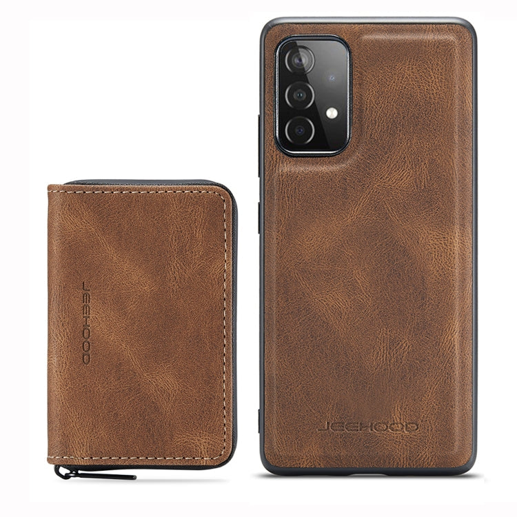 JEEHOOD Magnetic Zipper Horizontal Flip Phone Leather Case, For Samsung Galaxy A33 5G
