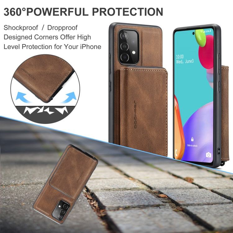 JEEHOOD Magnetic Zipper Horizontal Flip Phone Leather Case, For Samsung Galaxy A33 5G
