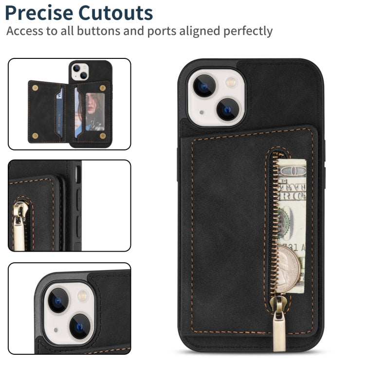Zipper Card Holder Phone Case, For iPhone 13 mini, For iPhone 13, For iPhone 13 Pro, For iPhone 13 Pro Max