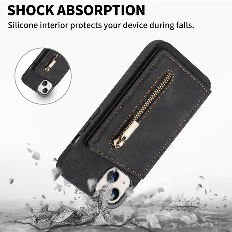 Zipper Card Holder Phone Case, For iPhone 13 mini, For iPhone 13, For iPhone 13 Pro, For iPhone 13 Pro Max