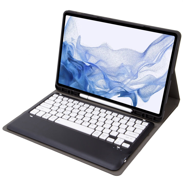 T800B Pen Slot Detachable Bluetooth Keyboard Leather Tablet Case, For Samsung Galaxy Tab S8+/S7+/S7 FE, T800B