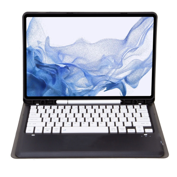 T800B Pen Slot Detachable Bluetooth Keyboard Leather Tablet Case, For Samsung Galaxy Tab S8+/S7+/S7 FE, T800B
