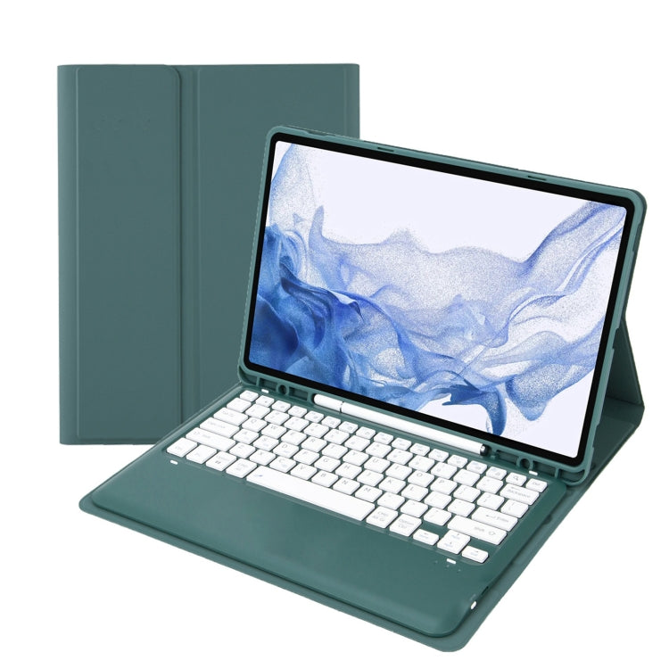 T800B Pen Slot Detachable Bluetooth Keyboard Leather Tablet Case, For Samsung Galaxy Tab S8+/S7+/S7 FE, T800B