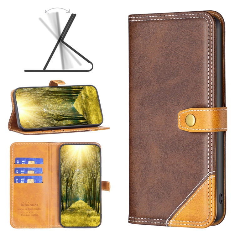 Color Matching Double Sewing Thread Leather Phone Case, For Xiaomi Poco M3, For Xiaomi Poco X3