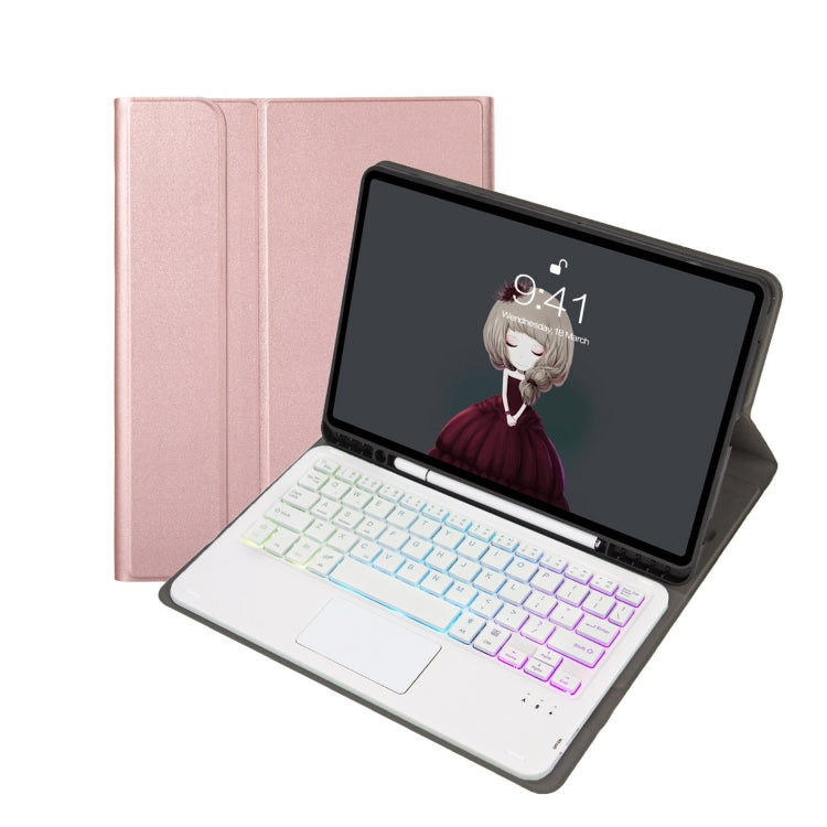 A07B-AS Lambskin Pen Slot Touch Pad Bluetooth Keyboard Leather Tablet Case, For iPad 9.7 2018&2017 / Pro 9.7 / Air 2, For iPad 10.2 2021&2020&2019/Air 2019/Pro 10.5, For iPad Air 11 2025 / 2024 / Air 2022&2020 / Pro 11 2021&2020&2018